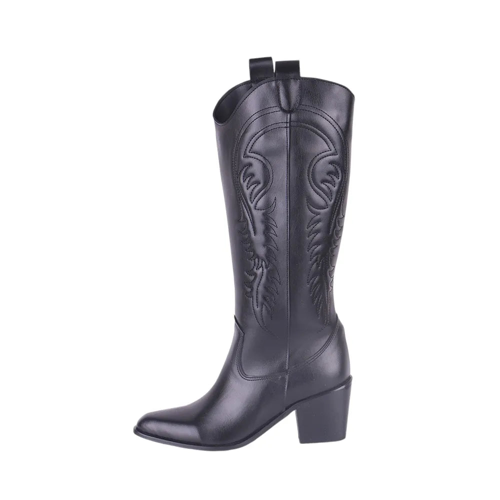 Mid Calf Cowboy Boots For Woman