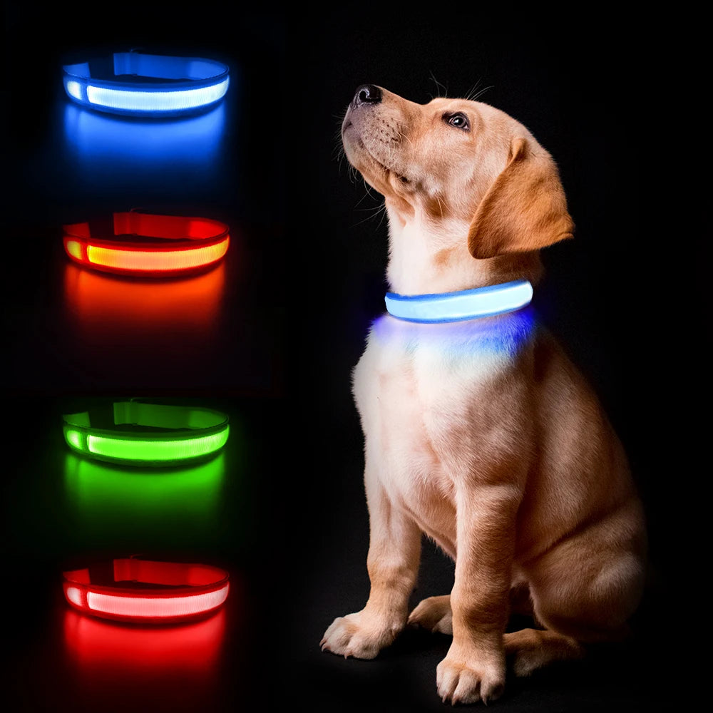 MASBRILL Luminous Dog Collar, Waterproof Safety Collars