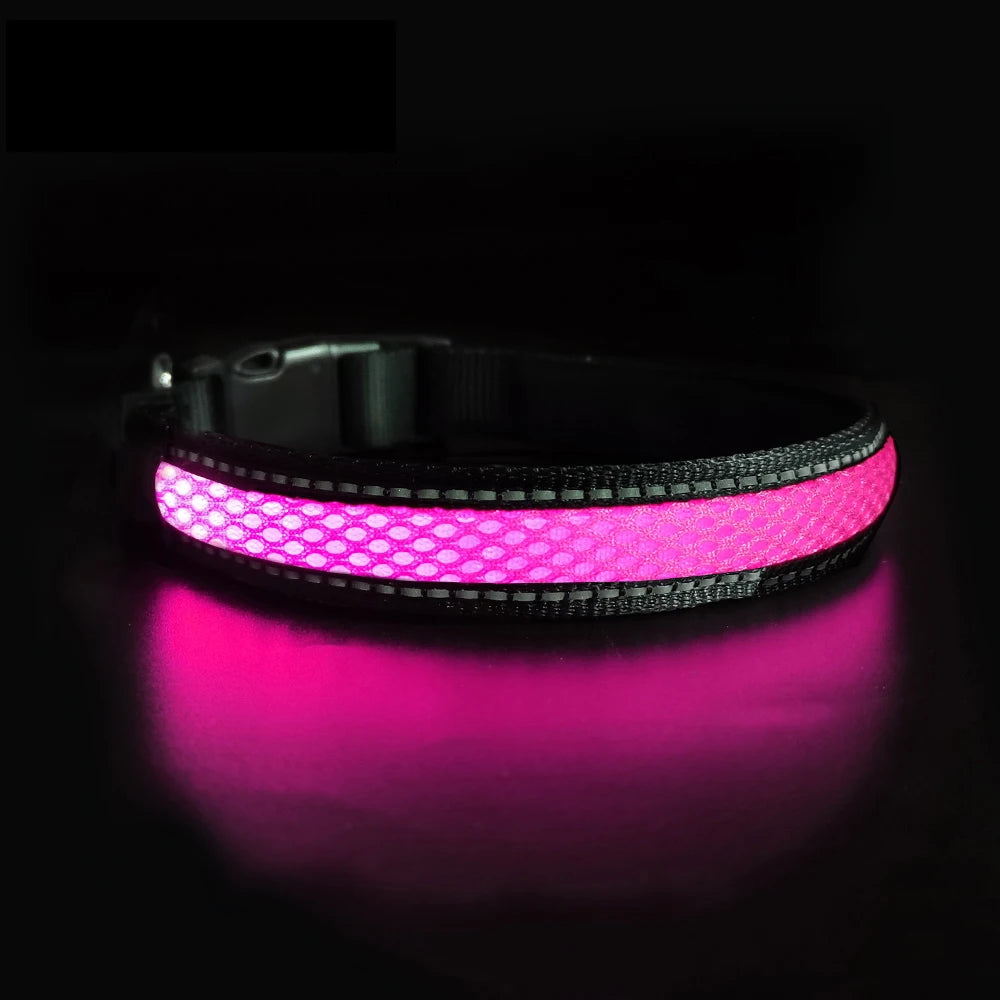 MASBRILL LED Dog Collar Luminous For Safety, Flashing Glow, Waterproof, Reflective
