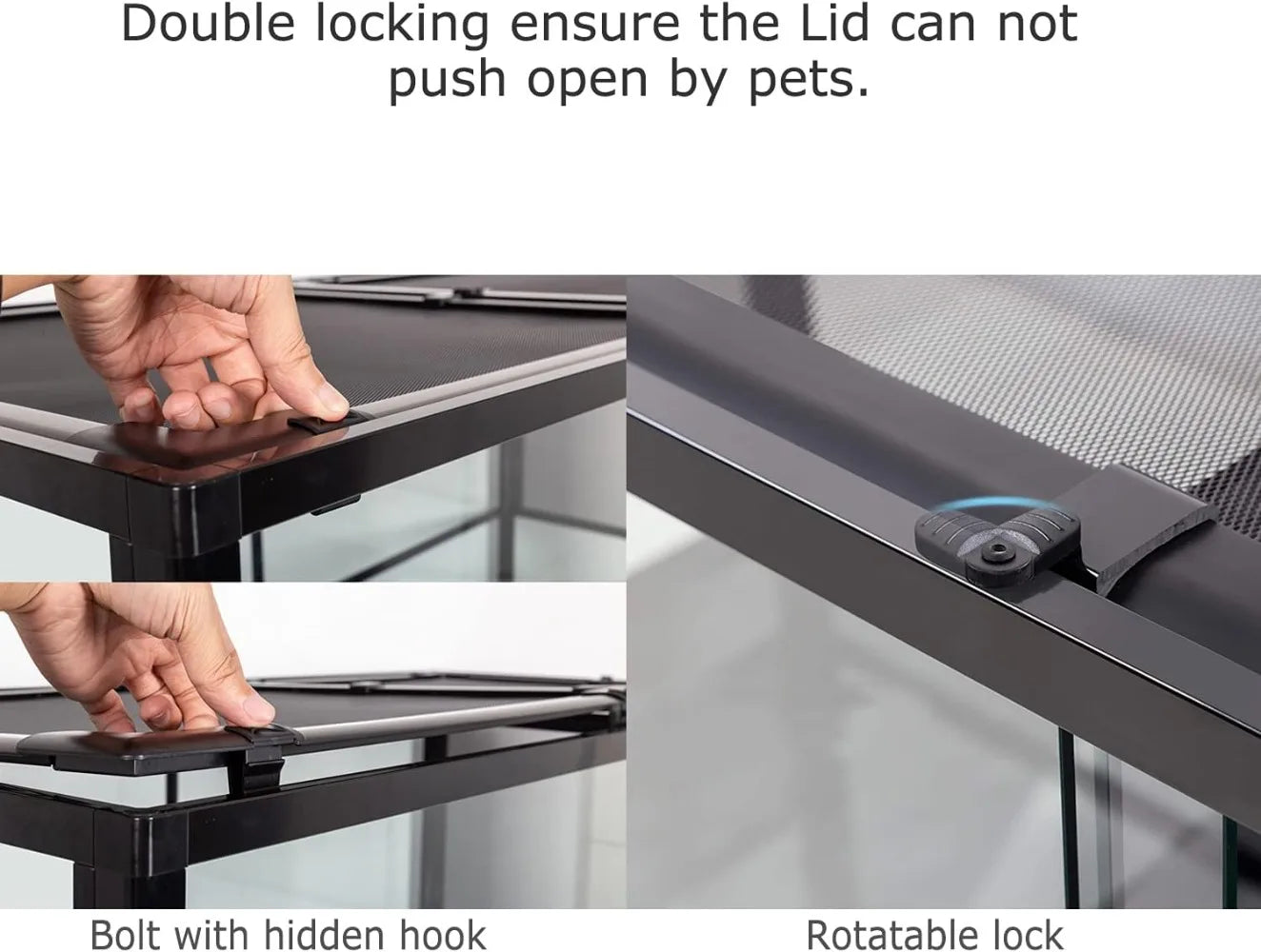 30 Gallon Tempered Glass Reptile Terrarium 30" x 12"x 18"