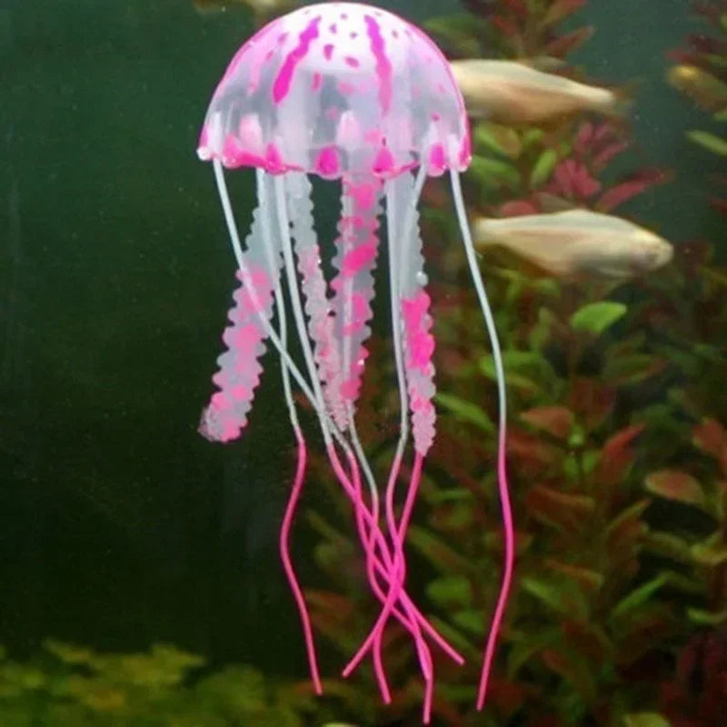 Luminous Fluorescent Jellyfish Aquarium Decorations