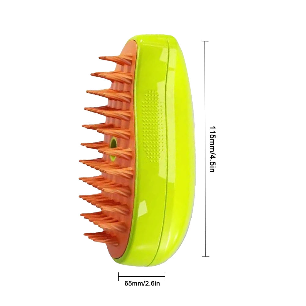 3 In 1 Steamy Pet Grooming Brush For Dogs And Cats
