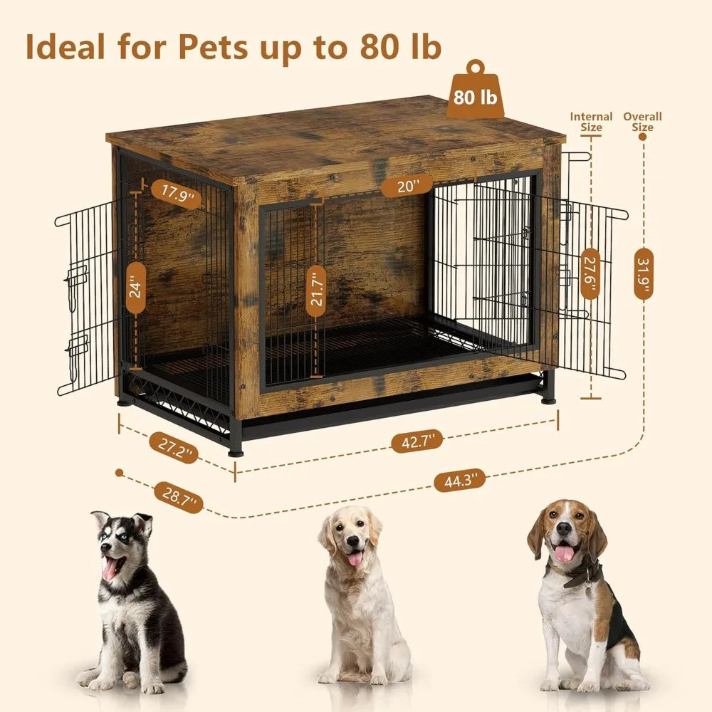 Heavy Duty End Table Crate, 3 Door, Large