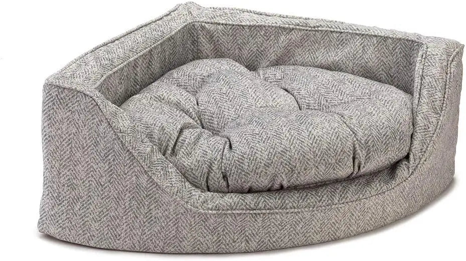 Overstuffed Corner Dog Bed, Medium, Palmer Dove
