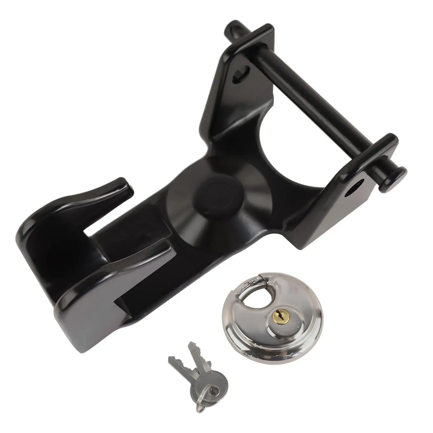 AP03 Black Gooseneck Trailer Lock W/Keyed Padlock, Model TL-50