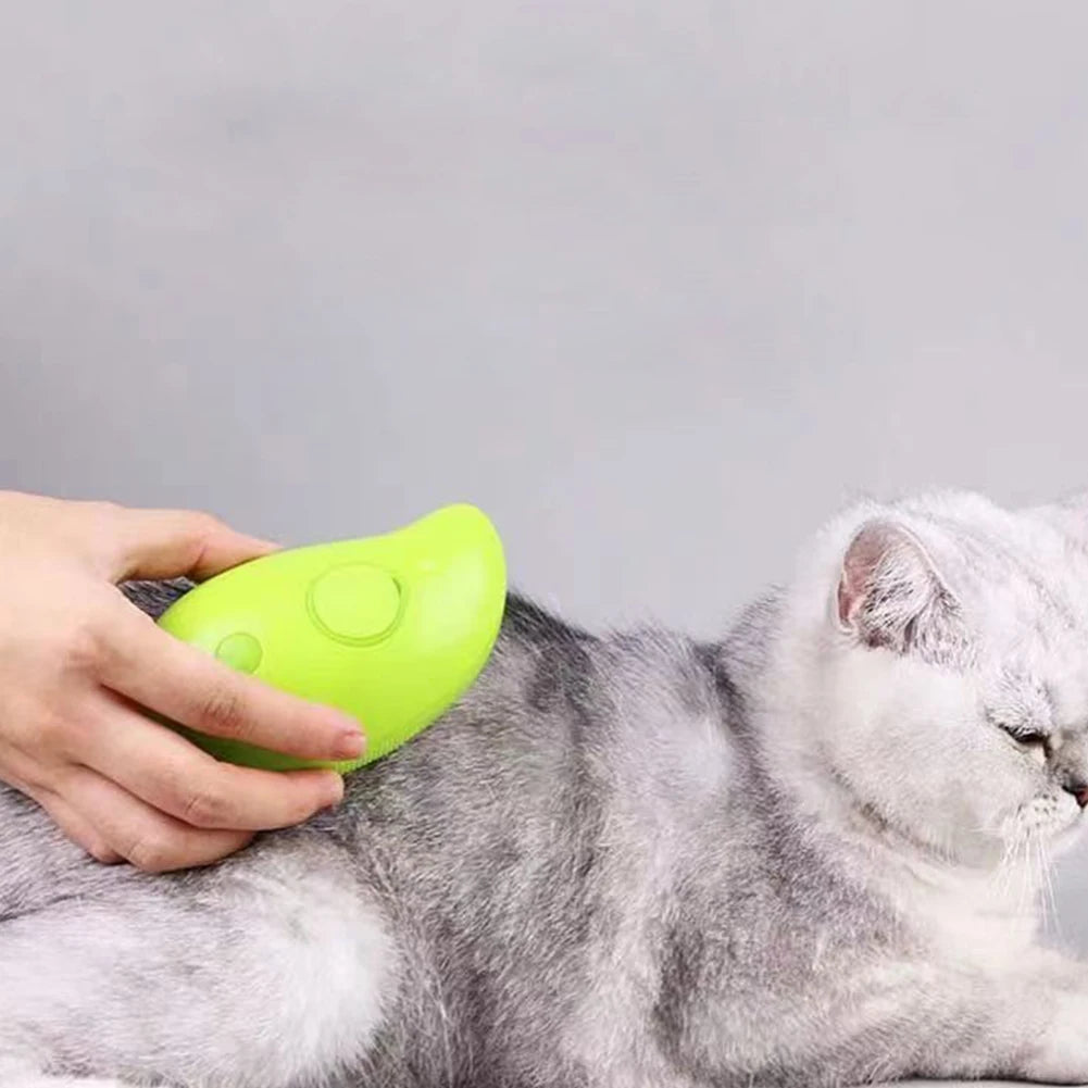 3 In 1 Steamy Pet Grooming Brush For Dogs And Cats