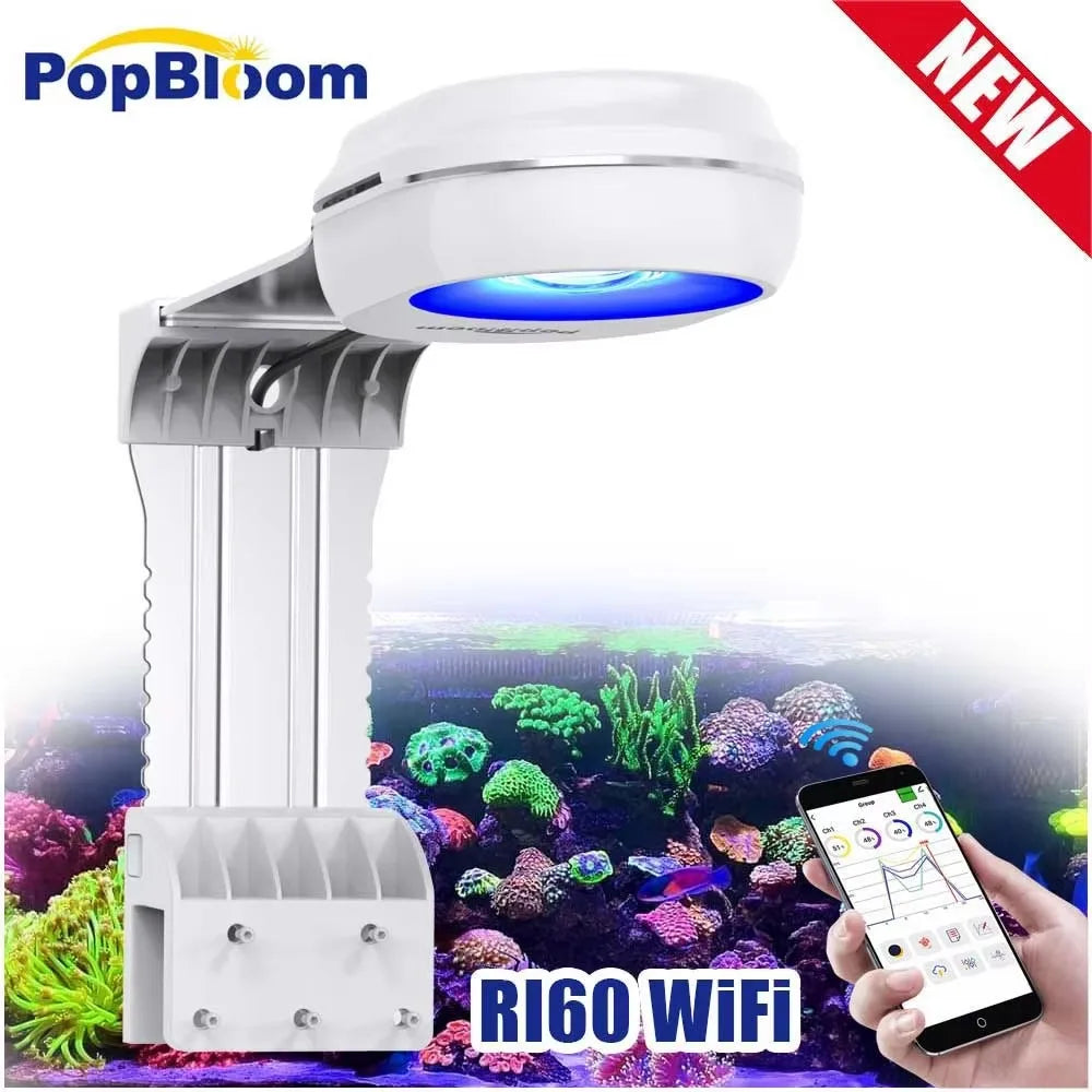 Led Aquarium Full Spectrum, Reef Marine Aquarium Light with Timer for 30cm-70cm Reef Coral SPS/LPS Saltwater Tank