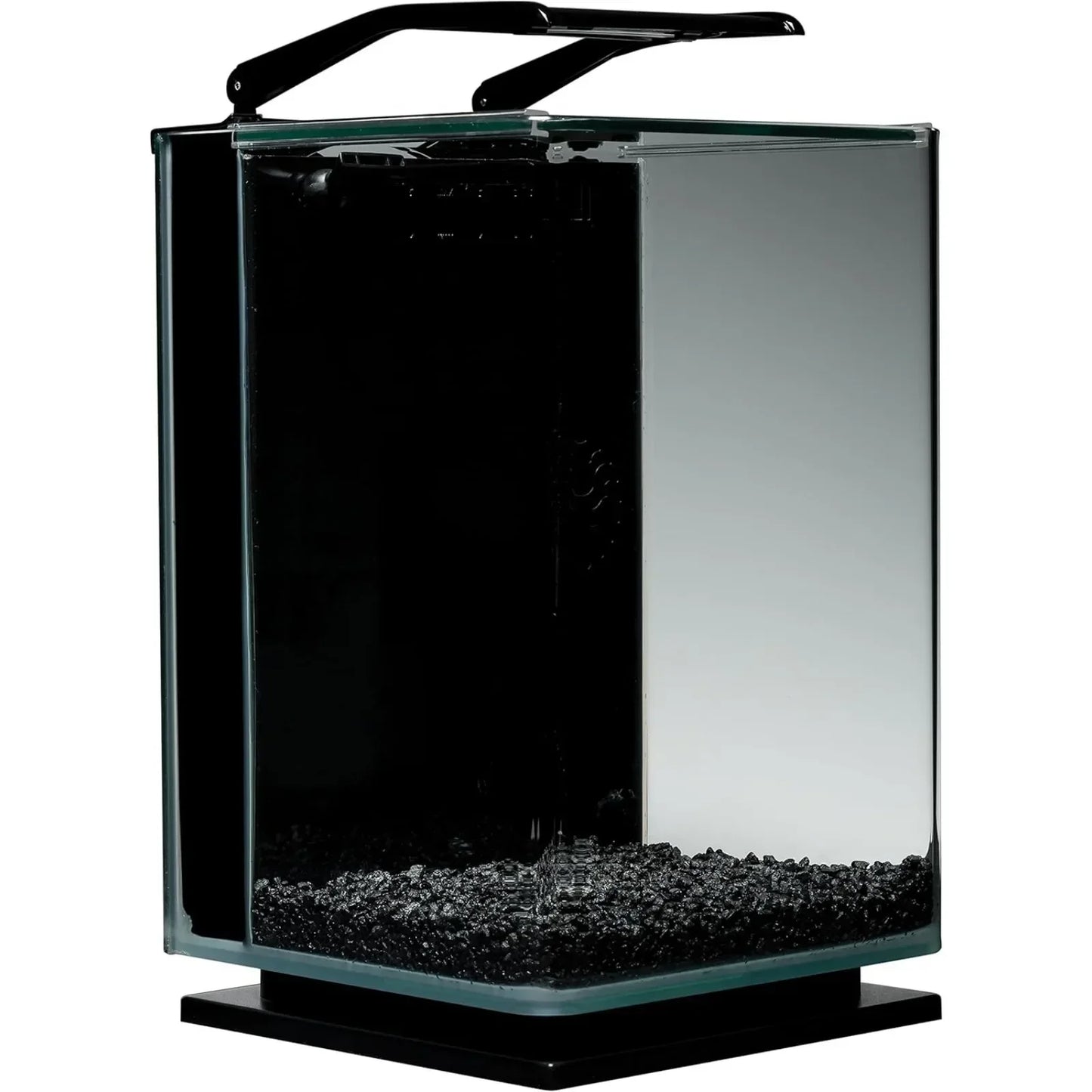 Glass LED Aquarium Kit, 5 Gallons, Hidden Filtration, Small Fish Tank Starter Kit