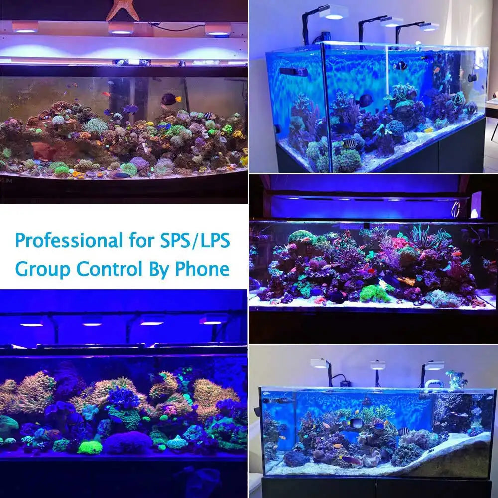 WiFi Led Aquarium Light Full Spectrum, Reef Light Saltwater Coral Growing Lamp
