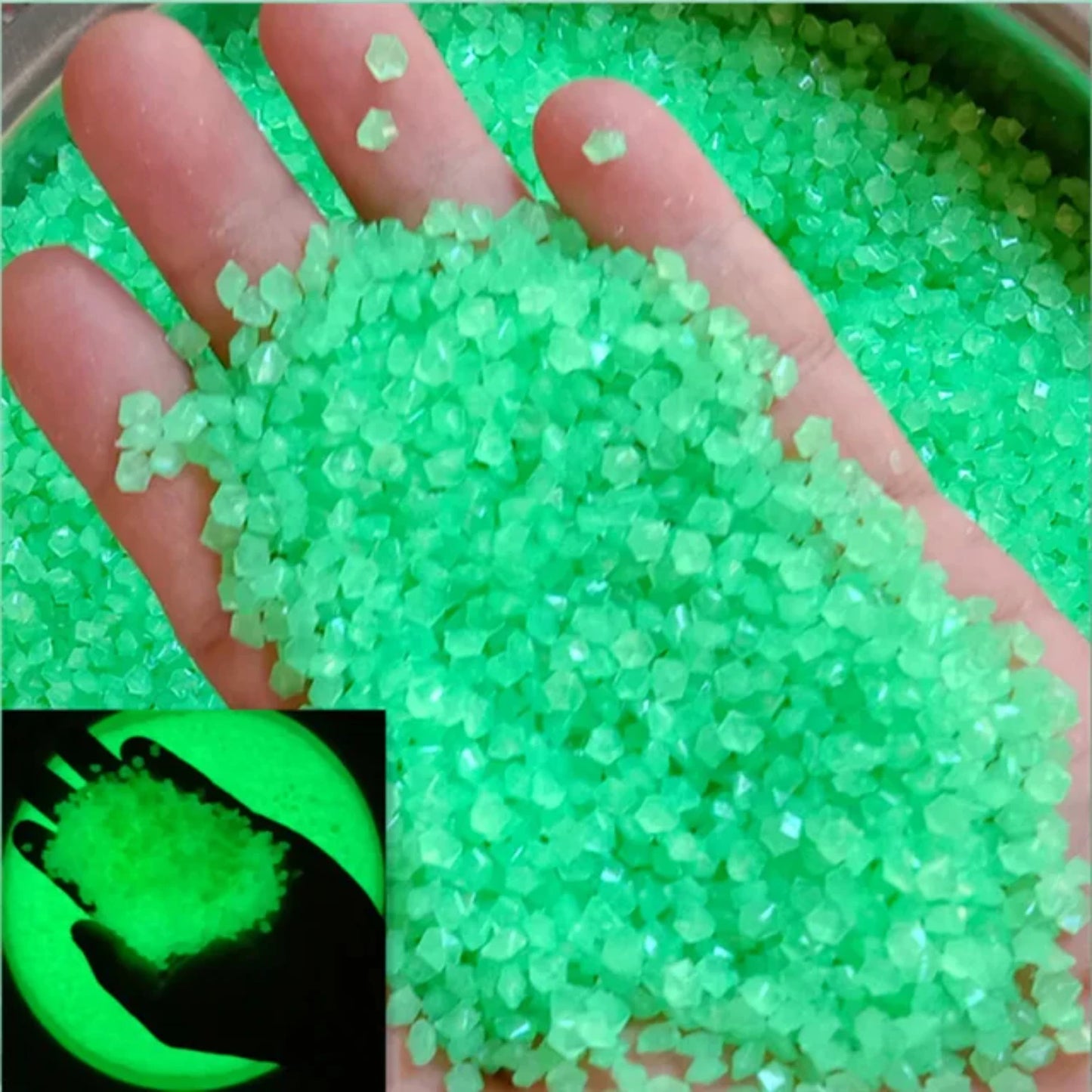 1000pcs Luminous Glow In Dark Pebbles For Aquarium 3-5mm