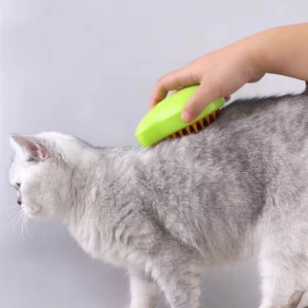3 In 1 Steamy Pet Grooming Brush For Dogs And Cats