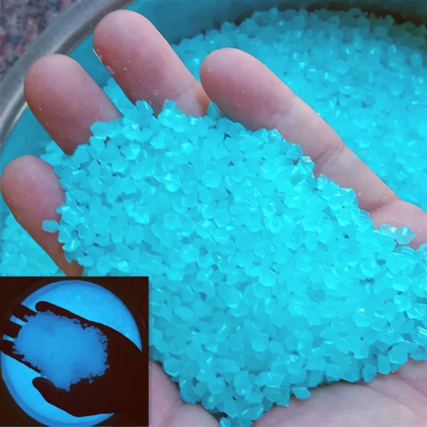 1000pcs Luminous Glow In Dark Pebbles For Aquarium 3-5mm