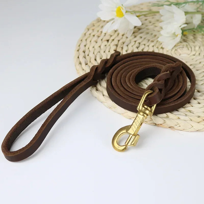 Genuine Leather Dog Leash