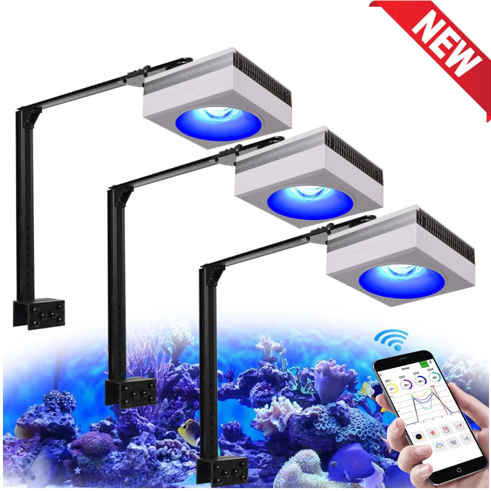 WiFi Led Aquarium Light Full Spectrum, Reef Light Saltwater Coral Growing Lamp