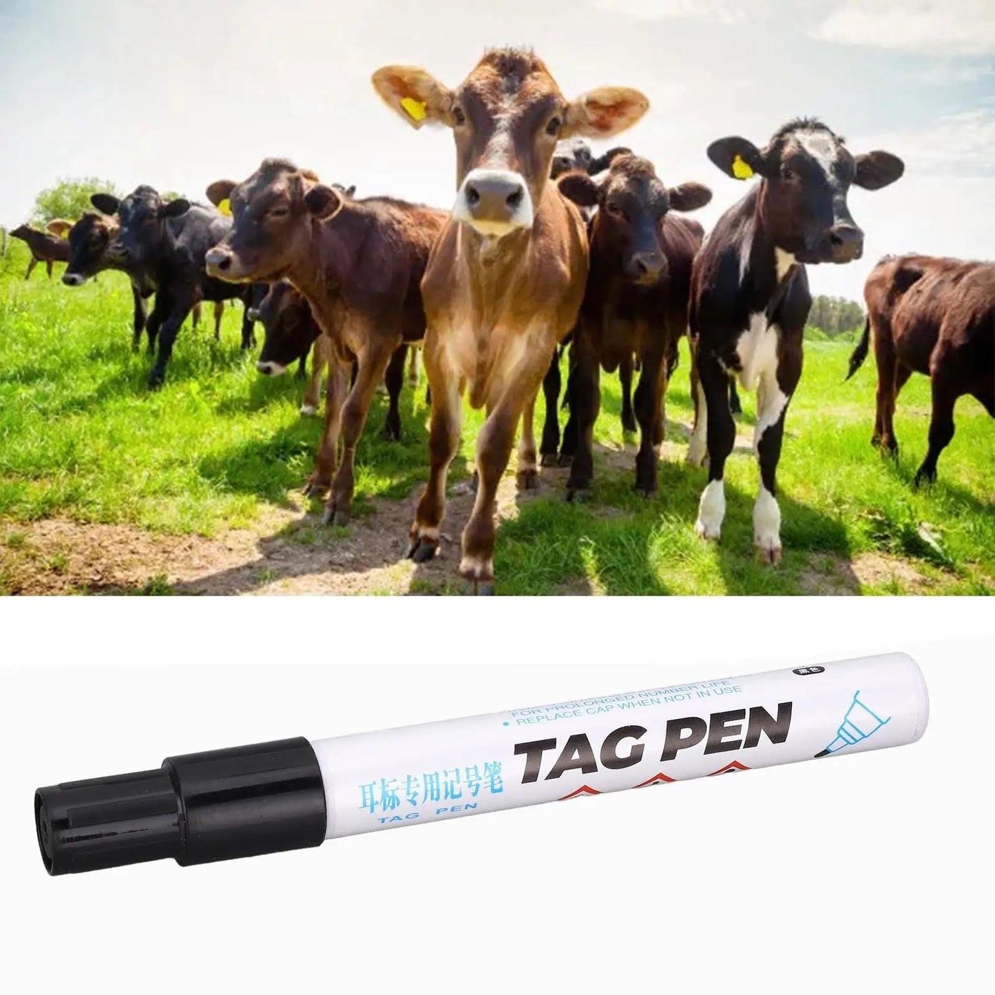 Ear Marking Pen for Animals - Ideal For Pigs & Sheep - Practical Livestock Tagging Tool