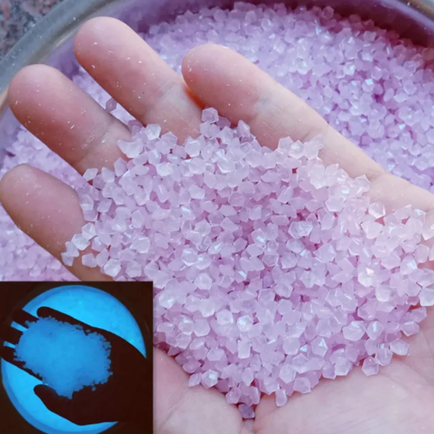 1000pcs Luminous Glow In Dark Pebbles For Aquarium 3-5mm