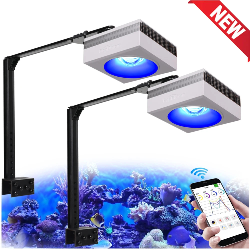 WiFi Led Aquarium Light Full Spectrum, Reef Light Saltwater Coral Growing Lamp