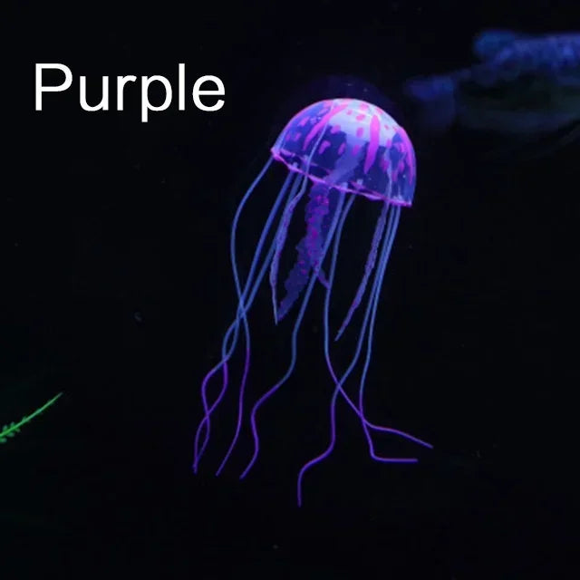 Luminous Fluorescent Jellyfish Aquarium Decorations