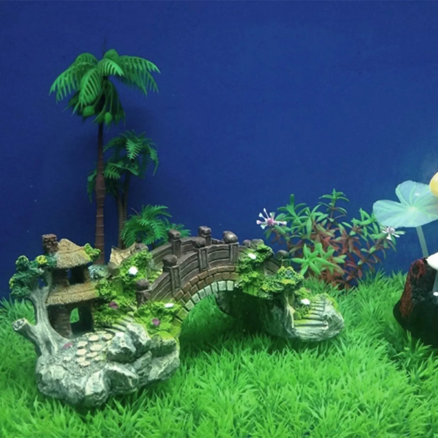 Resin Bridge Landscape For Fish Tank