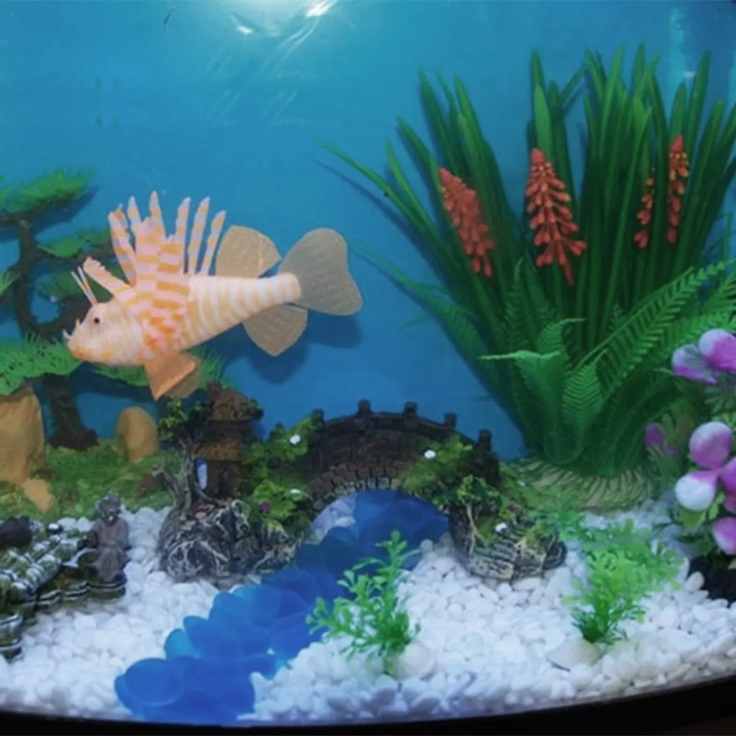Resin Bridge Landscape For Fish Tank
