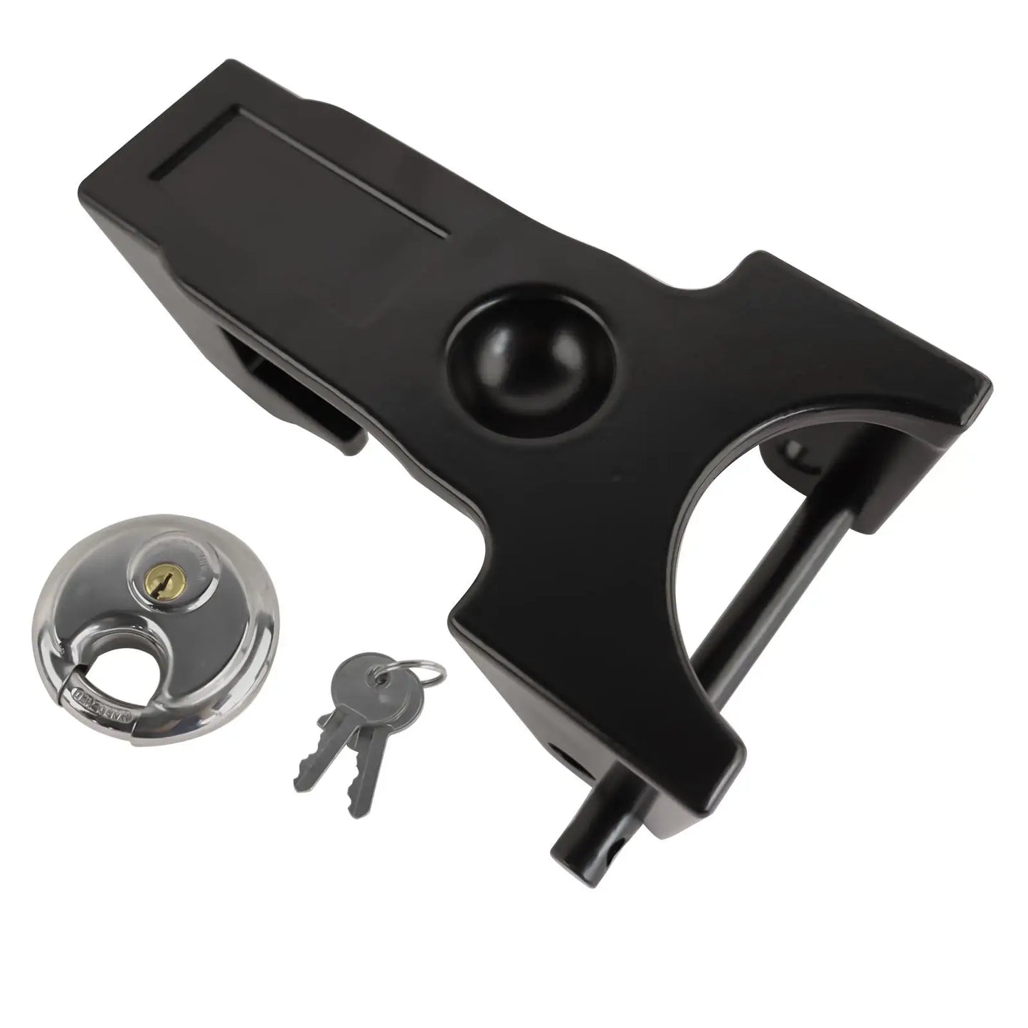 AP03 Black Gooseneck Trailer Lock W/Keyed Padlock, Model TL-50