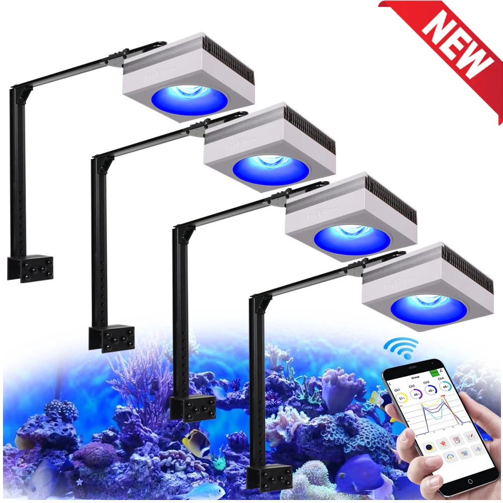 WiFi Led Aquarium Light Full Spectrum, Reef Light Saltwater Coral Growing Lamp