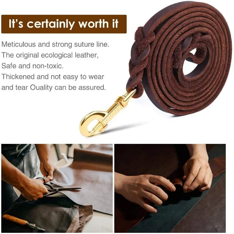 Genuine Leather Dog Leash