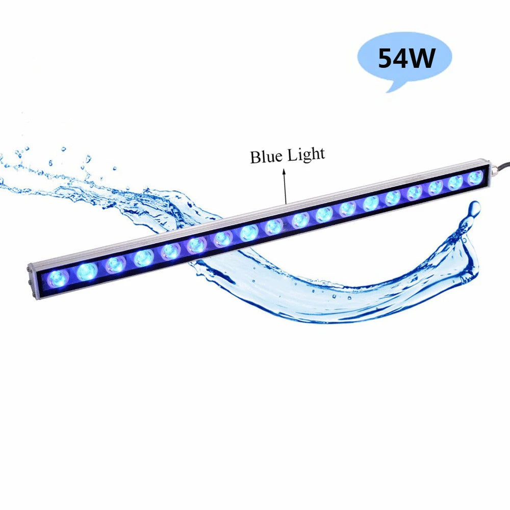 LED Aquarium Fish Tank Light 108W Blue 470nm