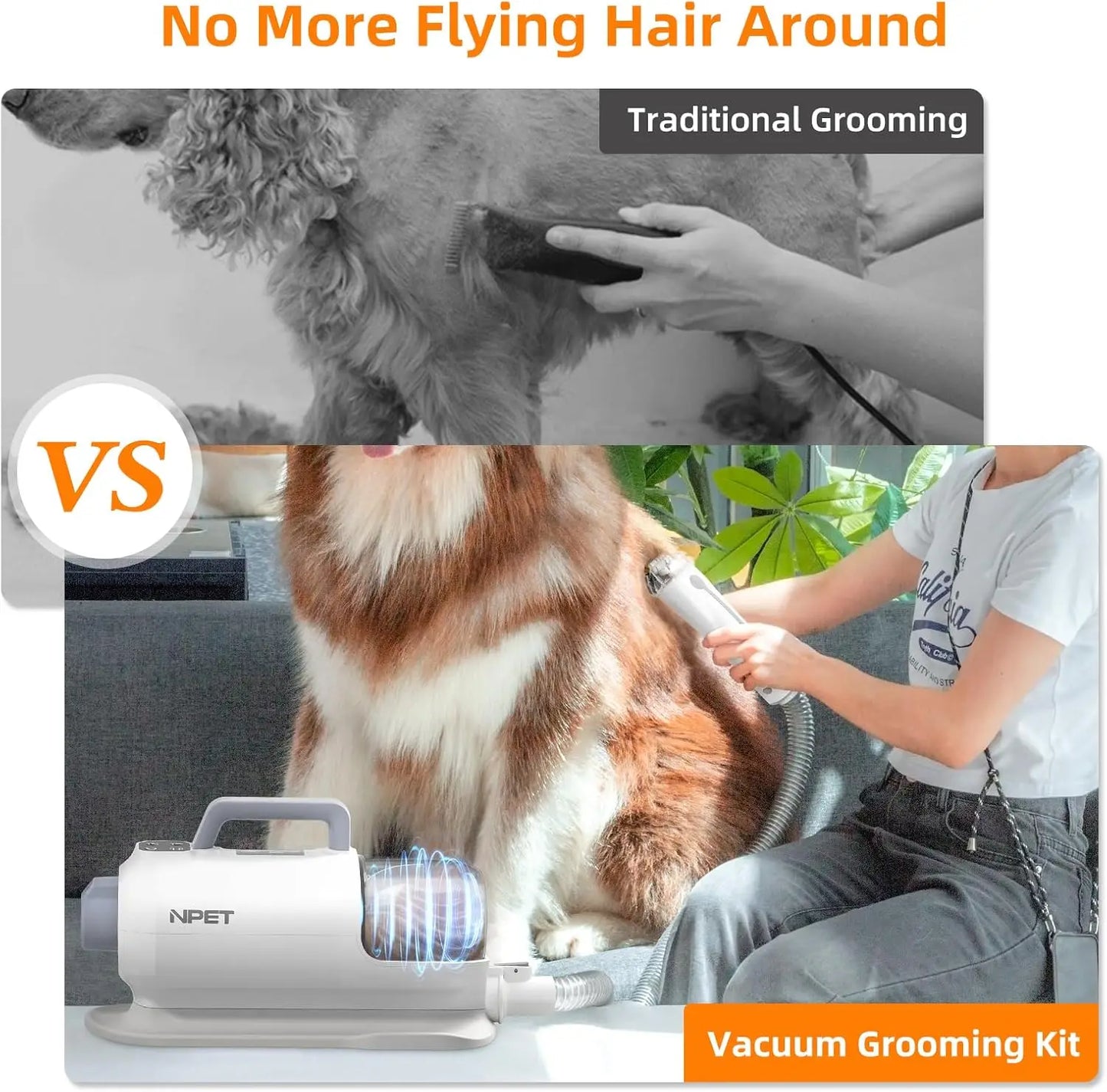 NPET Pet Grooming Kit With 6 Grooming Tools