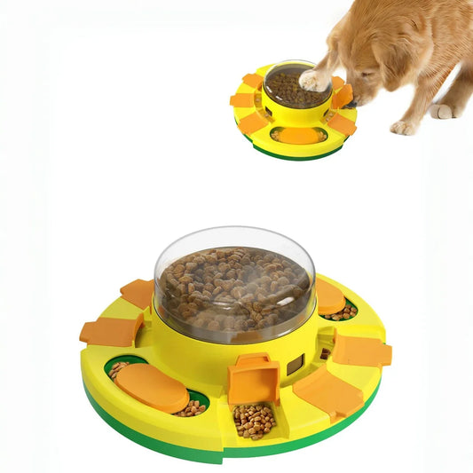 Interactive Puzzle Toy Slow Feeder Dispenser for Dry Food and Treat Dispenser