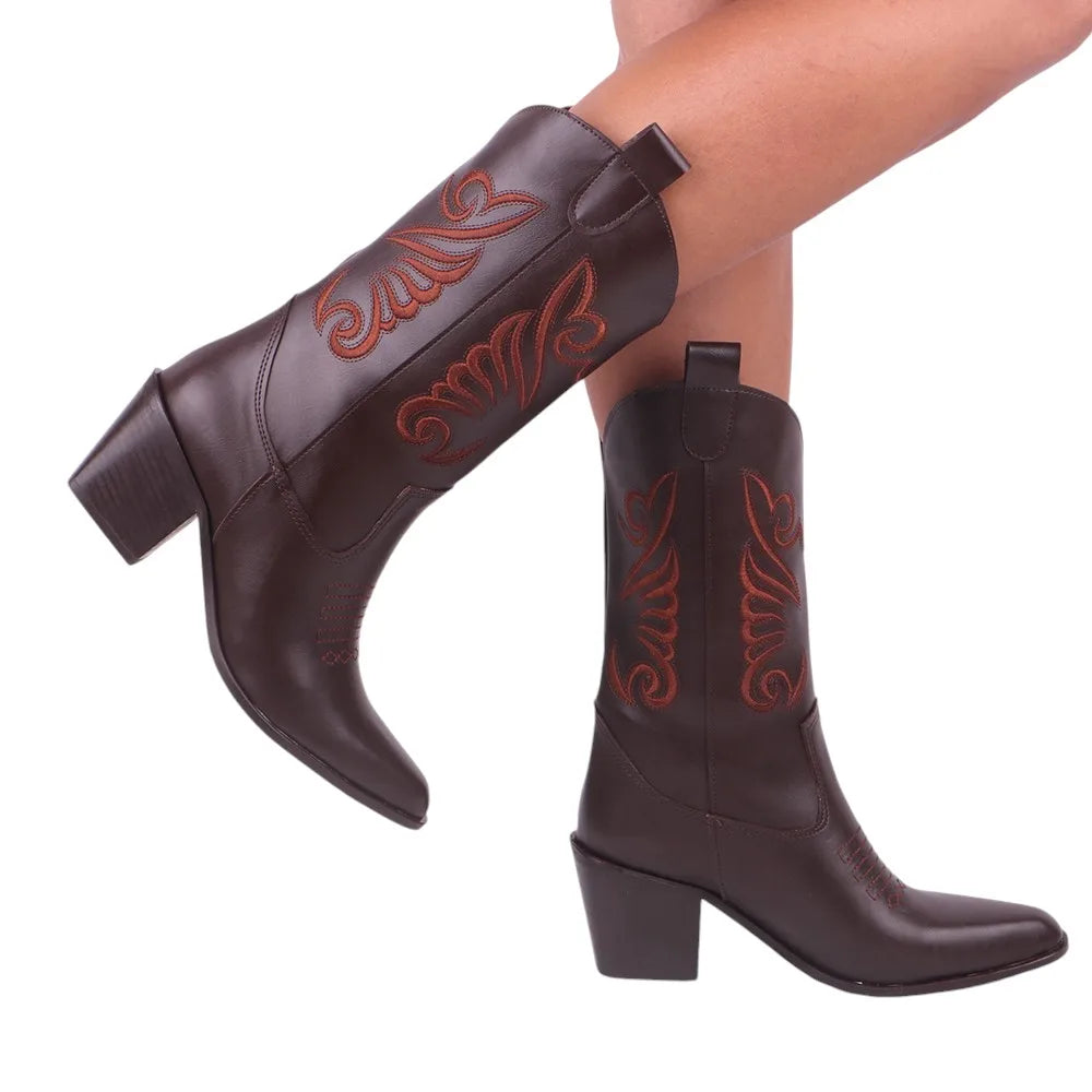 Embroidery Cowboy Boots for Women