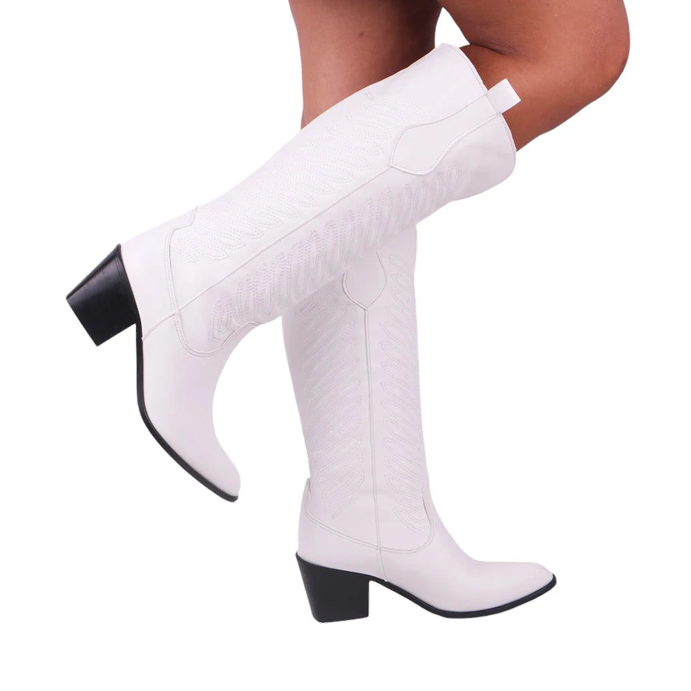 Mid Calf Cowboy Boots For Women