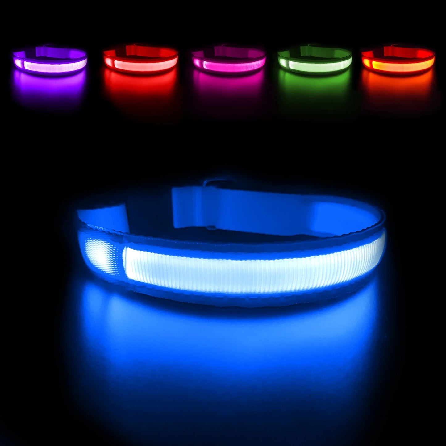 MASBRILL Luminous Dog Collar, Waterproof Safety Collars
