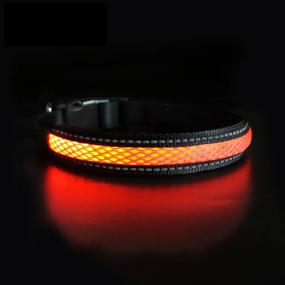 MASBRILL LED Dog Collar Luminous For Safety, Flashing Glow, Waterproof, Reflective