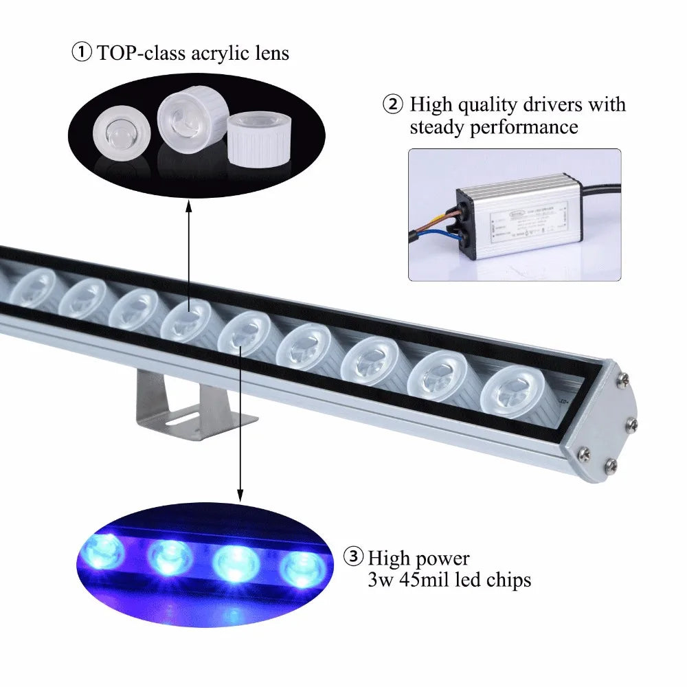 54W LED Aquarium Light Blue 470nm