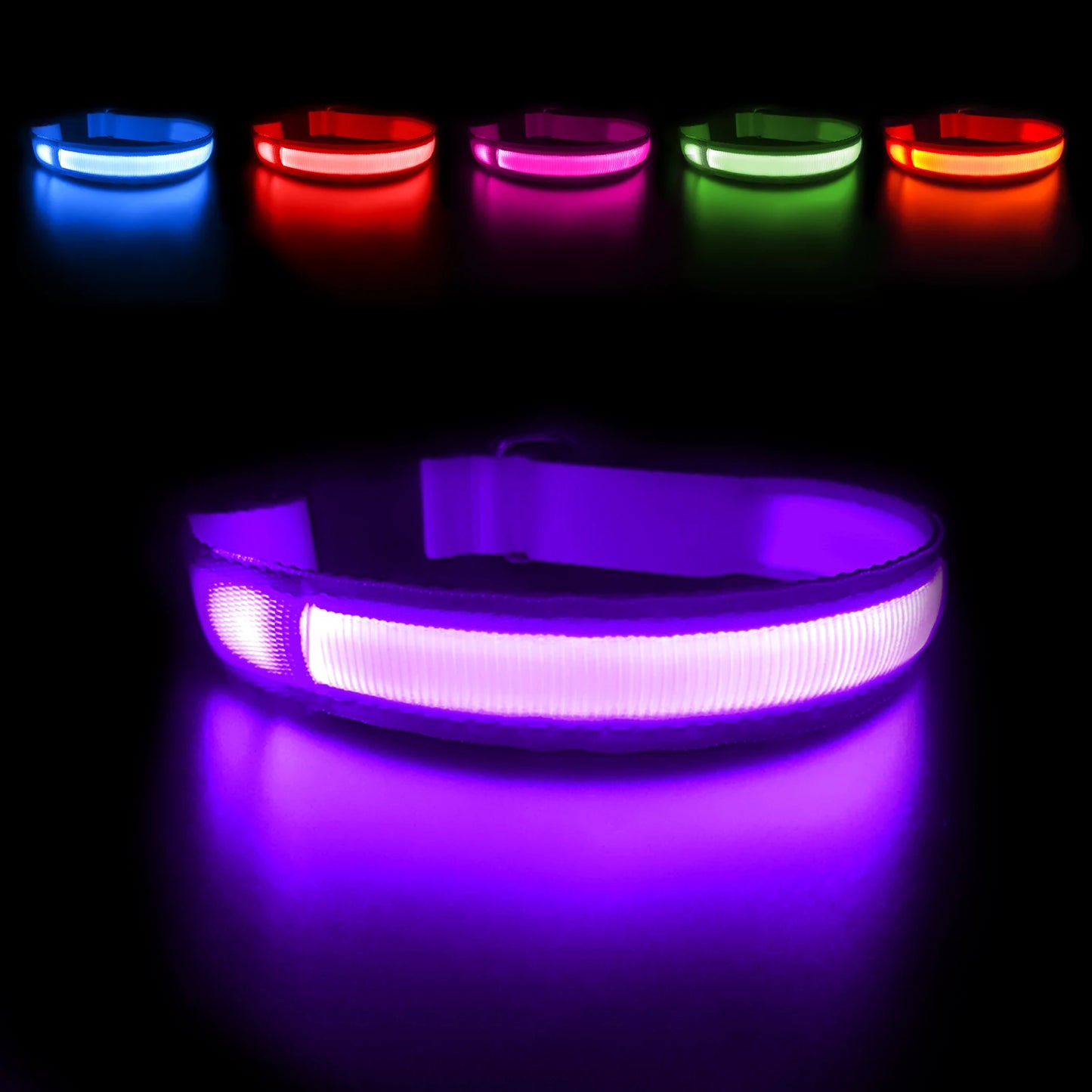 MASBRILL Luminous Dog Collar, Waterproof Safety Collars