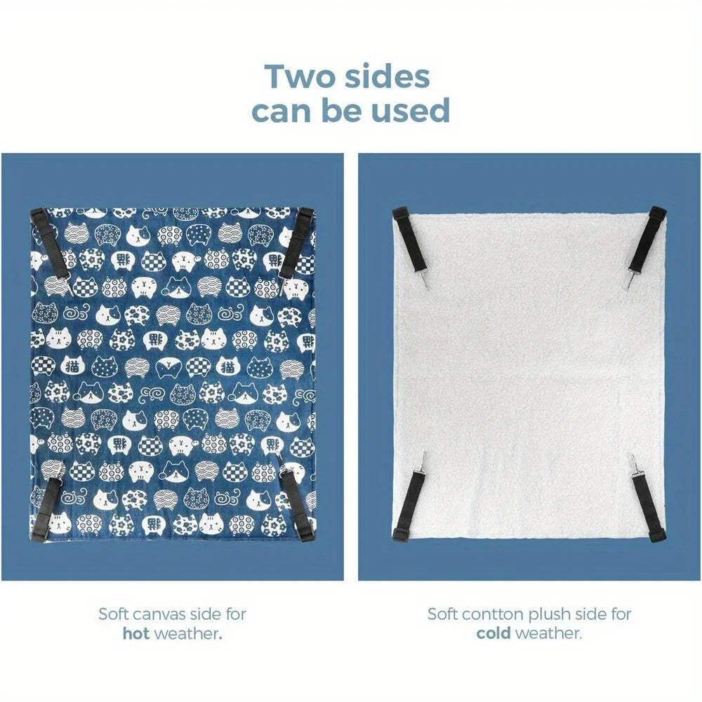 Cat Hanging Hammock Reversible