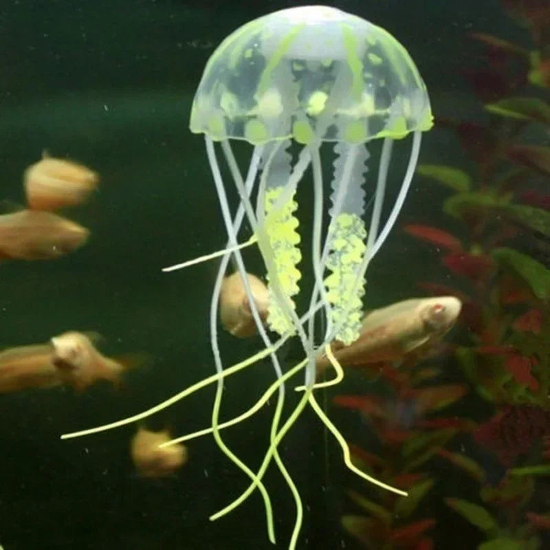 Luminous Fluorescent Jellyfish Aquarium Decorations