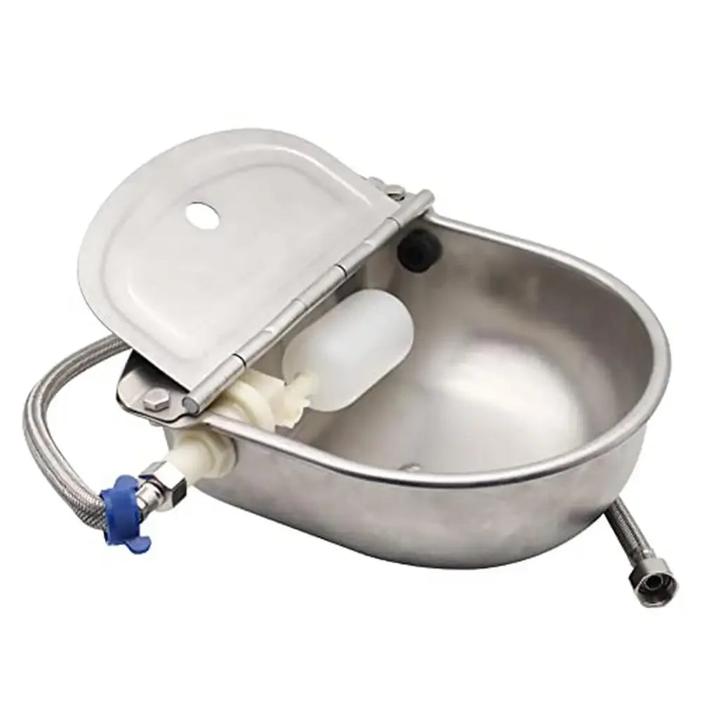 Stainless Steel Livestock Water Bowl with Float Control 3.5L Capacity