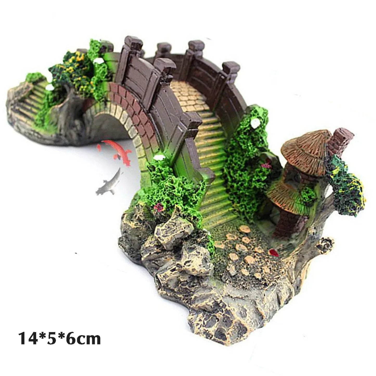 Resin Bridge Landscape For Fish Tank