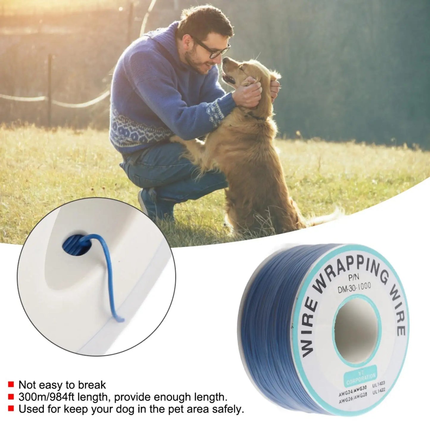 300m Underground Electric Fence Wire For Dogs & Livestock