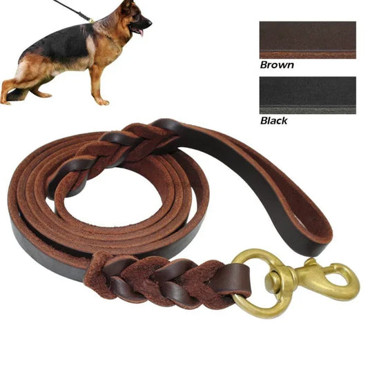 Genuine Leather Dog Leash