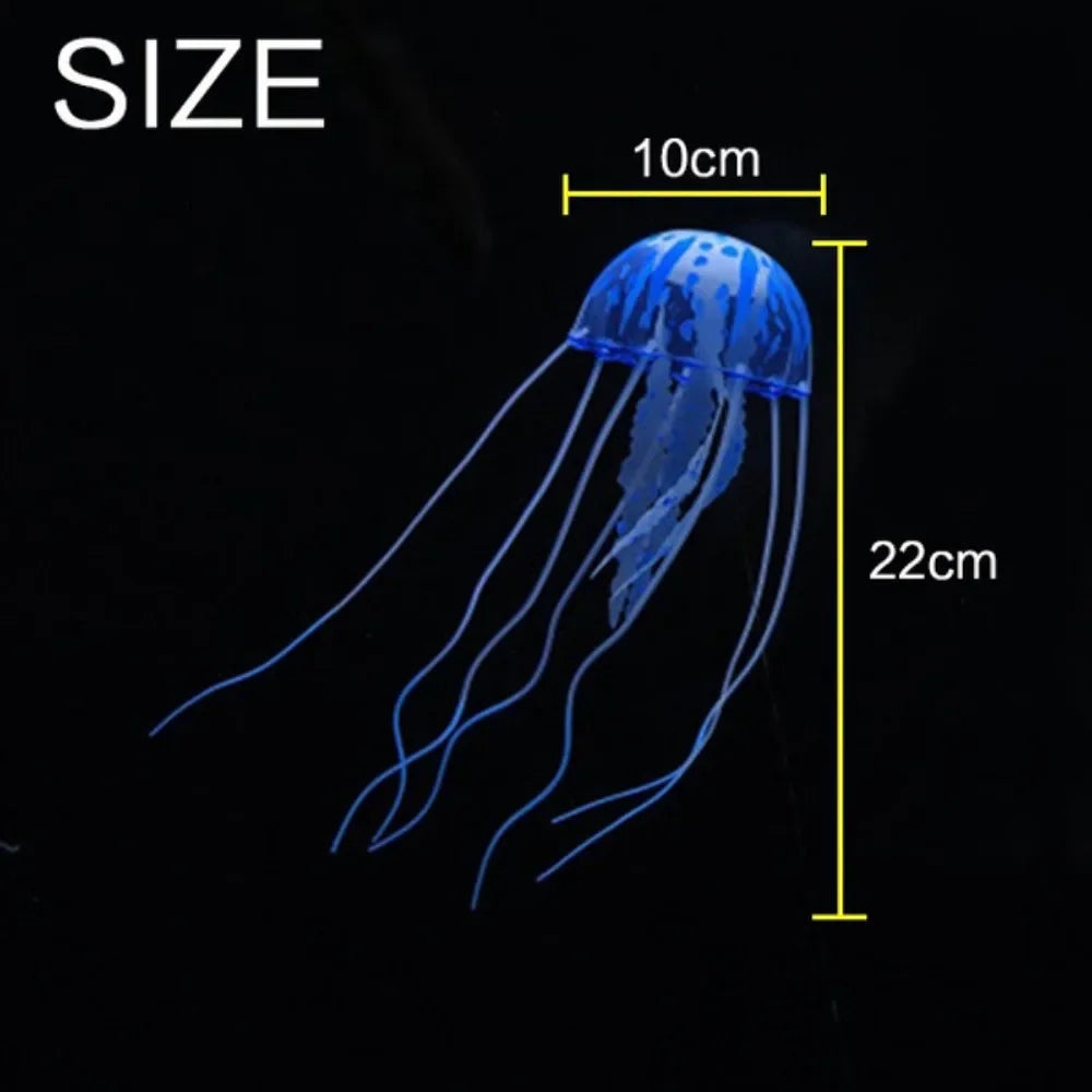 JJYY Artificial fluorescent jellyfish, luminous fish tank decoration