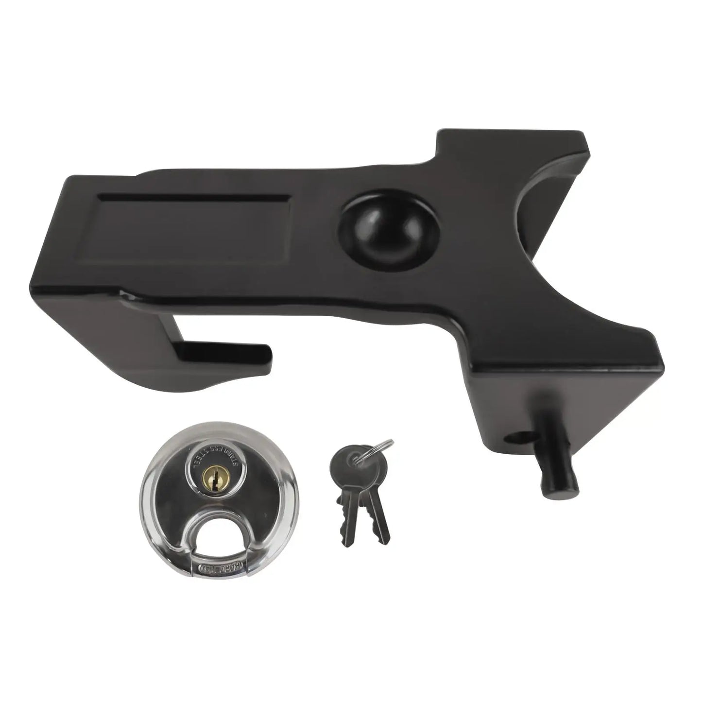 AP03 Black Gooseneck Trailer Lock W/Keyed Padlock, Model TL-50