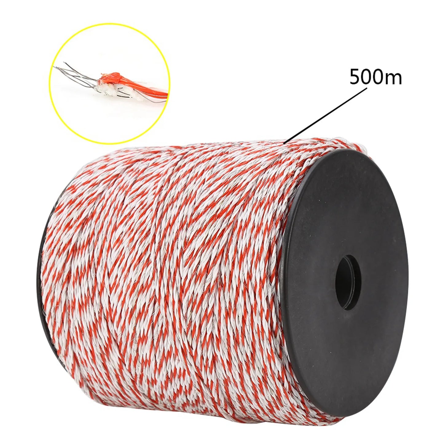 500M Red And White Electric Fence Rope