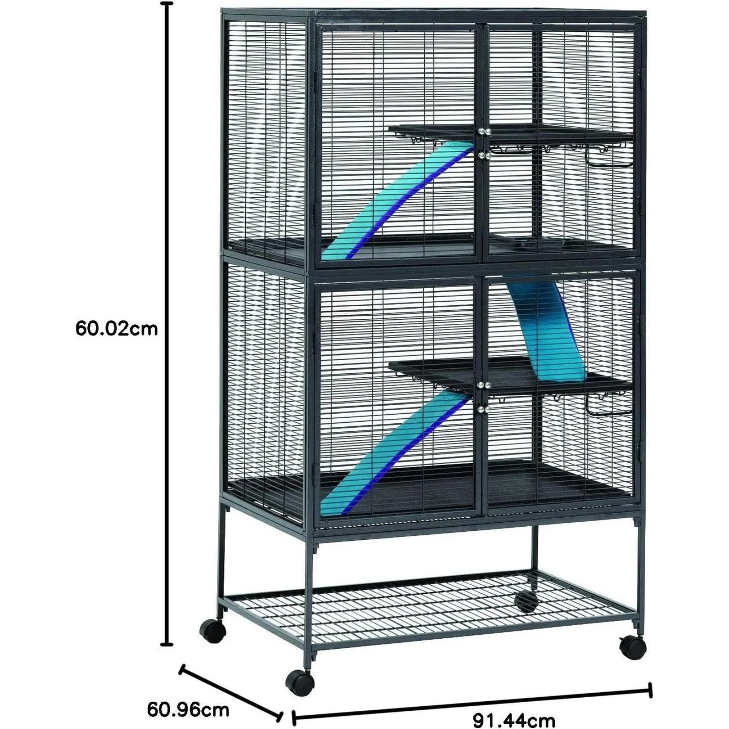 Double Unit Small Animal Cage