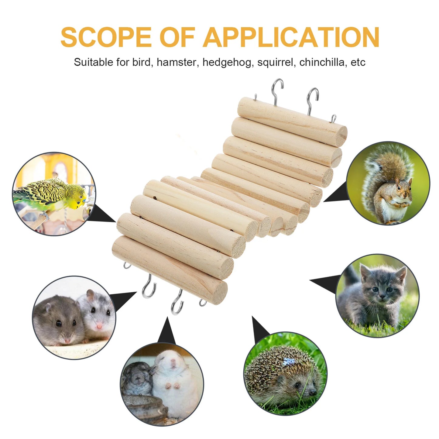 Wooden Ladder For Small Animal Cage