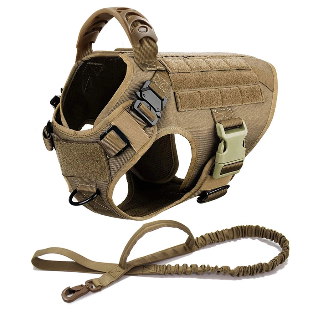 Tactical Dog Harness Leash Set for Large Dogs