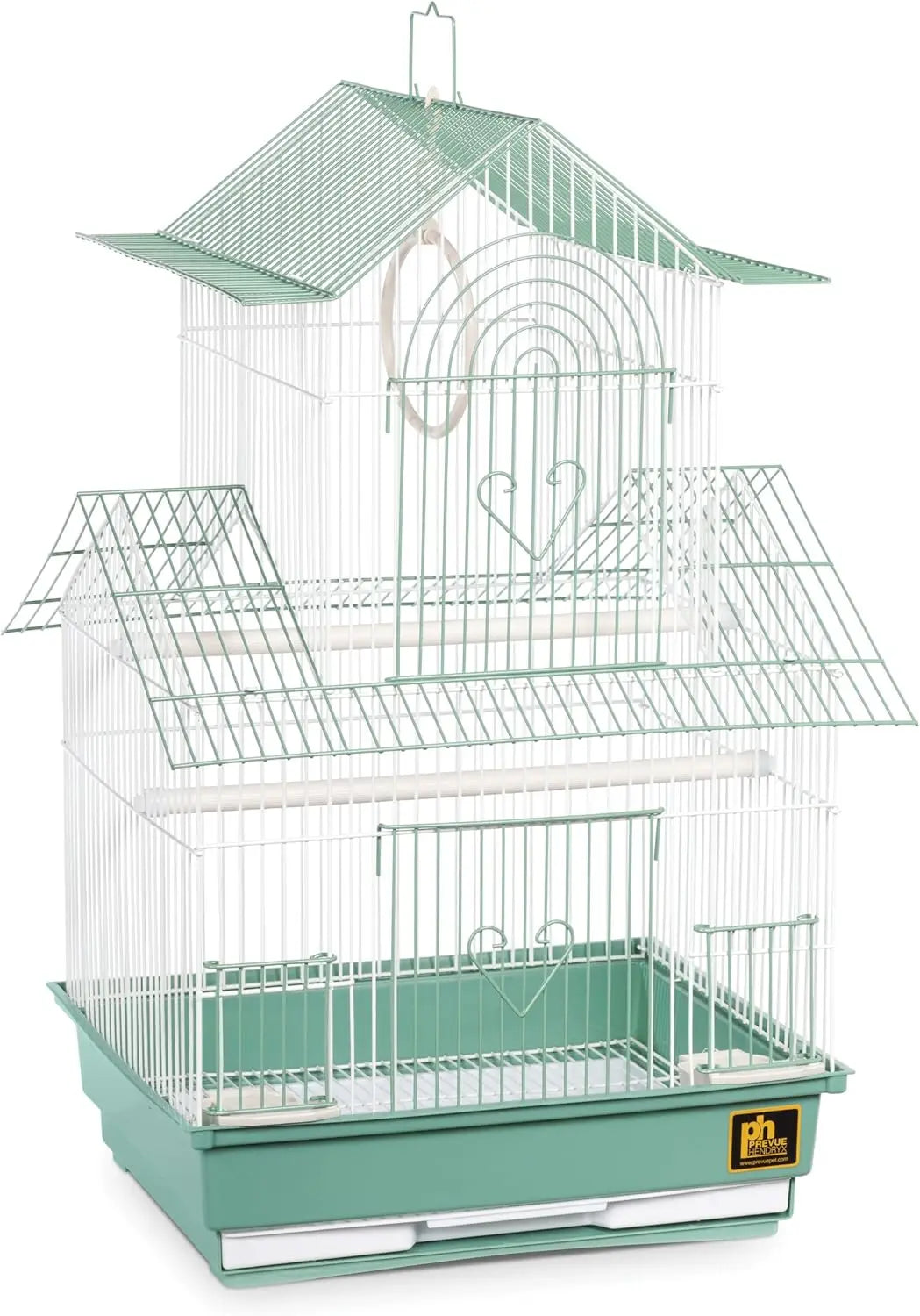 Parakeet Bird Cage 13.5x11x22 Inch Swing Perches Cups Tray Toy