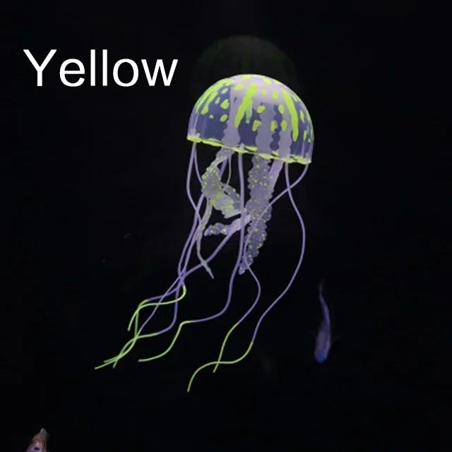 Luminous Fluorescent Jellyfish Aquarium Decorations